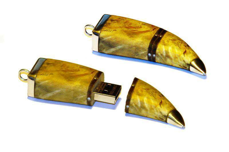 MJ - USB Flash Drive Palladium Sun Wood Limited Edition. Original Design. Glazier's Diamond Function.