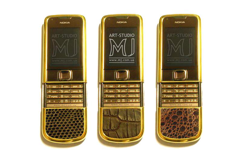 MJ - Nokia 8800 Arte Gold Sapphire Leather Edition - Skin Exotic Animals