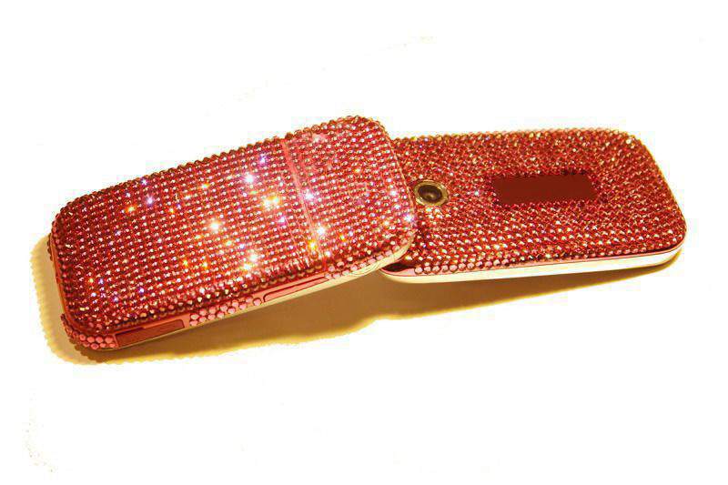 MJ - Swarovski Mobile Phone, Luxuriously, In Style, Smartly, With Chic, Chicly... Ladies Design Modification.